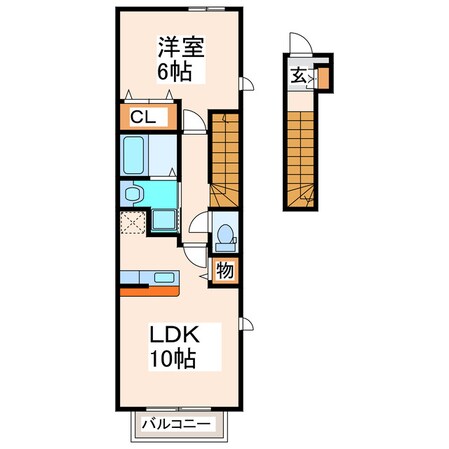 下南部団地入口 徒歩11分 2階の物件間取画像